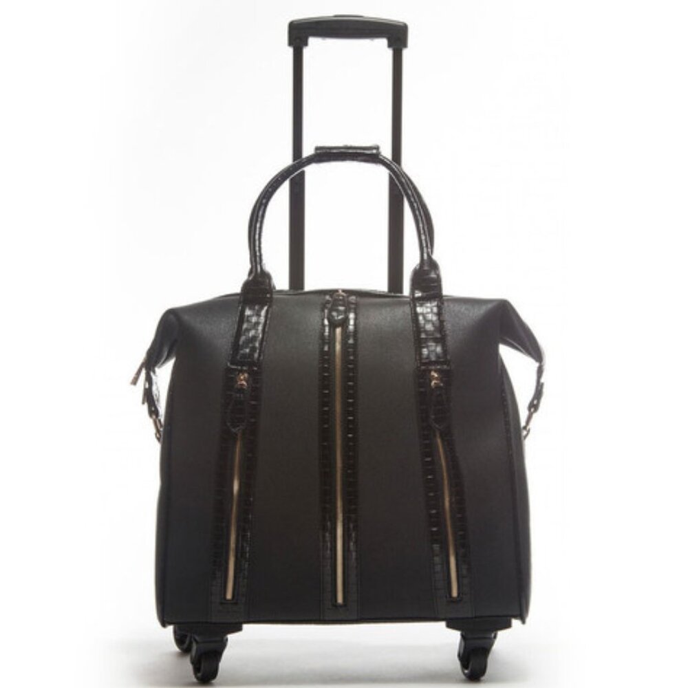 Hang Accessories Quilted Dark Grey & Black Rolling Tote – (Imperfect)